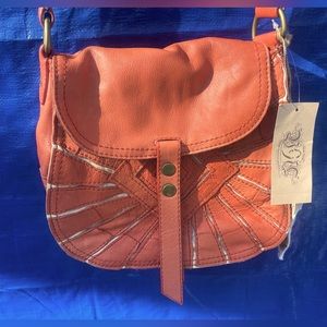 Genuine leather cross body hippie handbag NINE WEST New with tags